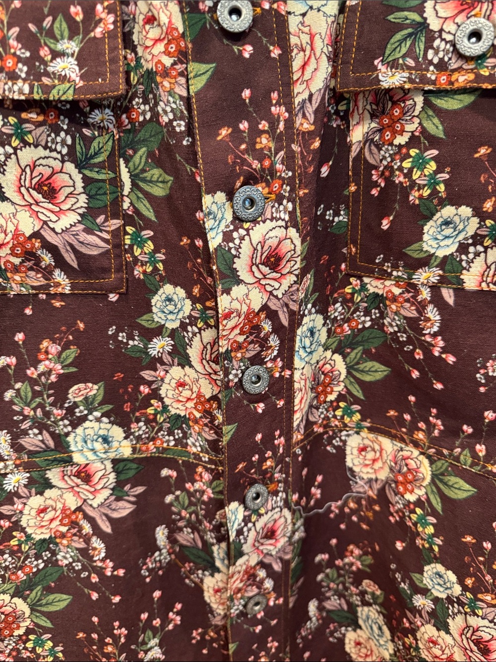 Aratta Silent Journey Floral Burgundy Long Trench Coat - Picture 9 of 13